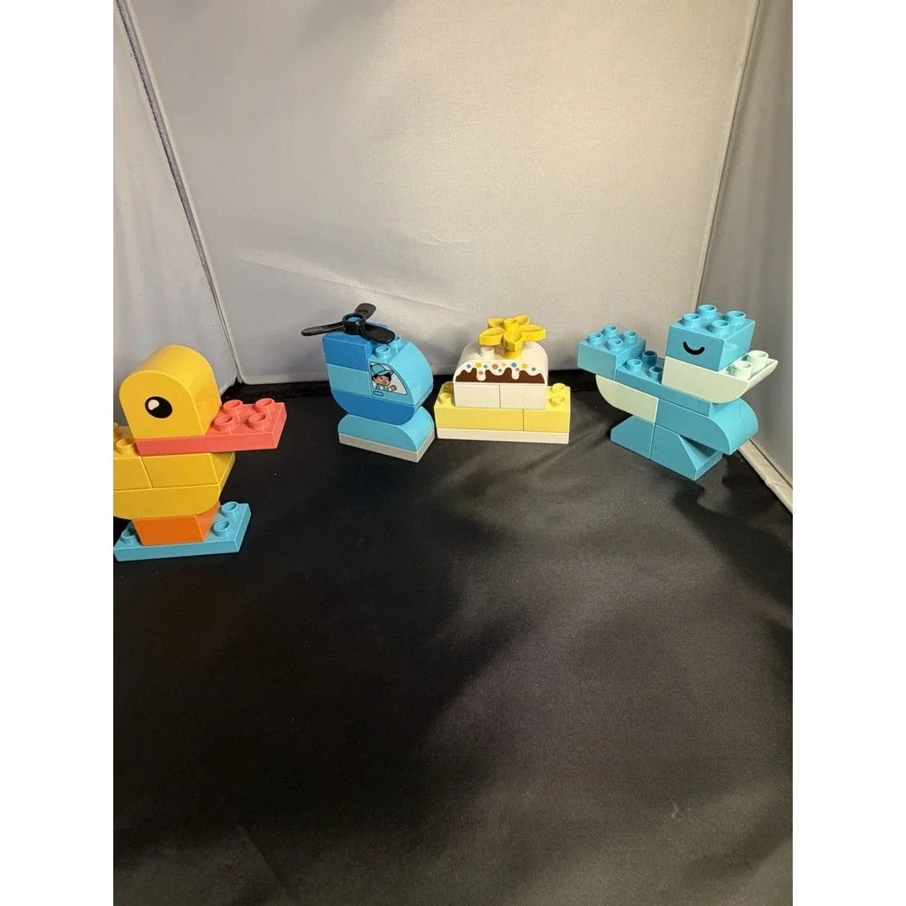 LEGO DUPLO Mixed Lot Duck Helicopter Birthday Cake Animal Building Blocks